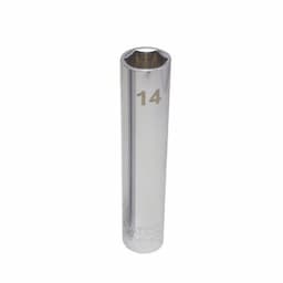 1/4" DRIVE 14MM METRIC CHROME DEEP SOCKET
