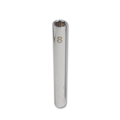 1/4" DRIVE 8MM METRIC CHROME DEEP SOCKET