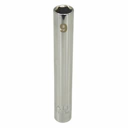 1/4" DRIVE 9MM METRIC 6 POINT DEEP CHROME SOCKET