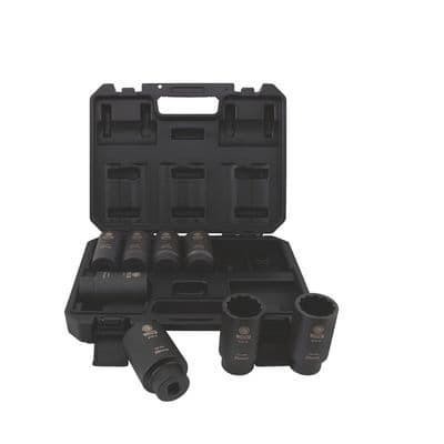 1/2" DRIVE 12 POINT AXLE NUT SOCKET SET, 8 PIECE