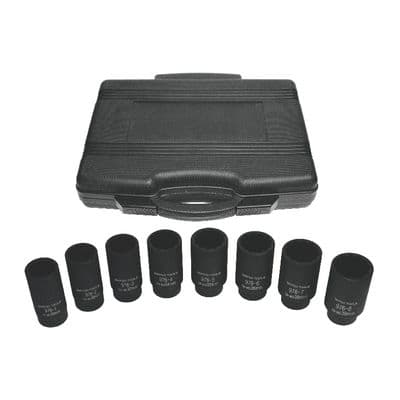 1/2" DRIVE 8 PIECE 12 POINT AXLE NUT SOCKET SET