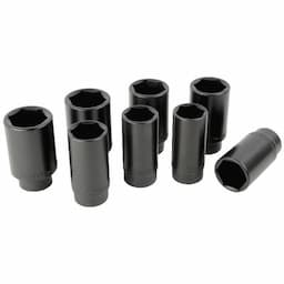 1/2" DRIVE 8 PIECE 6 POINT FRONT AXLE NUT SOCKET SET