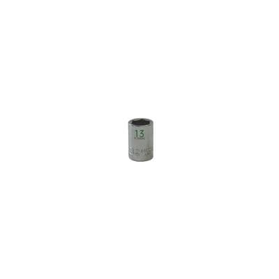 3/8" DRIVE 13MM METRIC 6 POINT CHROME SOCKET - GREEN