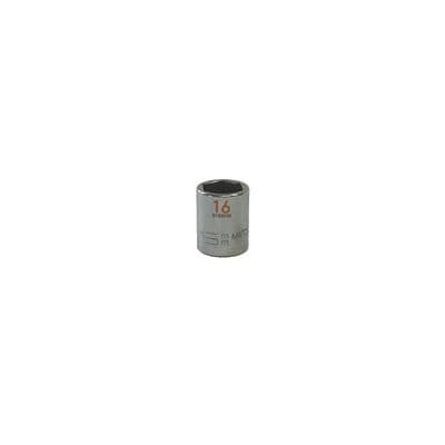 3/8" DRIVE 16MM METRIC 6 POINT CHROME SOCKET - ORANGE