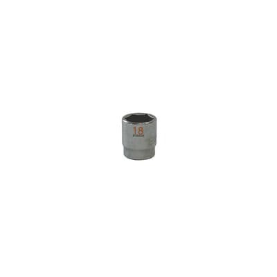 3/8" DRIVE 18MM METRIC 6 POINT CHROME SOCKET - ORANGE
