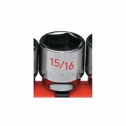 3/8" DRIVE 15/16" SAE 6 POINT CHROME SOCKET