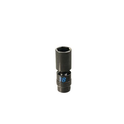 3/8" DRIVE 18MM 6 POINT TORQUE FORCE DEEP UNIVERSAL IMPACT SOCKET