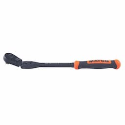 3/8" DRIVE 12-1/2" EIGHTY8 TOOTH BLACK CHROME LOCKING FLEX RATCHET WITH ERGO HANDLE - ORANGE