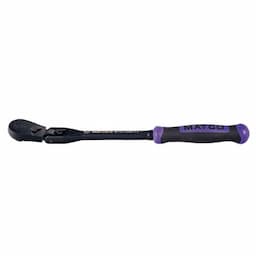 3/8" DRIVE 12-1/2" EIGHTY8 TOOTH BLACK CHROME LOCKING FLEX RATCHET WITH ERGO HANDLE - PURPLE