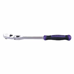 3/8" DRIVE 12-1/2" EIGHTY8 TOOTH LOCKING FLEX HEAD RATCHET WITH ERGO HANDLE - PURPLE