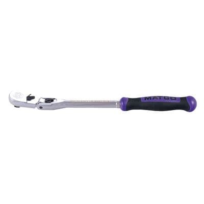 3/8" DRIVE 12-1/2" EIGHTY8 TOOTH LOCKING FLEX HEAD RATCHET WITH ERGO HANDLE - PURPLE