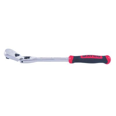 3/8" DRIVE 12-1/2" EIGHTY8 TOOTH LOCKING FLEX HEAD RATCHET WITH ERGO HANDLE - RED