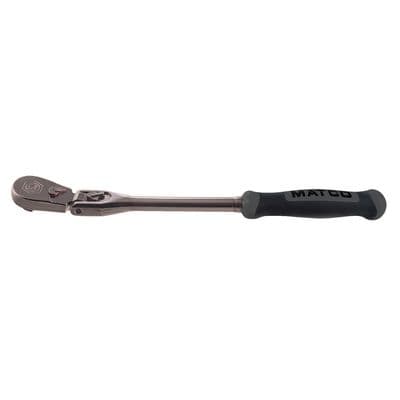 3/8" DRIVE 12-1/2" EIGHTY8 TOOTH BLACK NICKEL LOCKING FLEX RATCHET WITH ERGO HANDLE - SHADOW GRAY