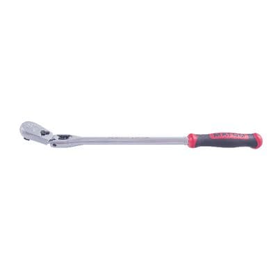 3/8" DRIVE 15-1/2" EIGHTY8 TOOTH LOCKING FLEX RATCHET WITH ERGO HANDLE - RED