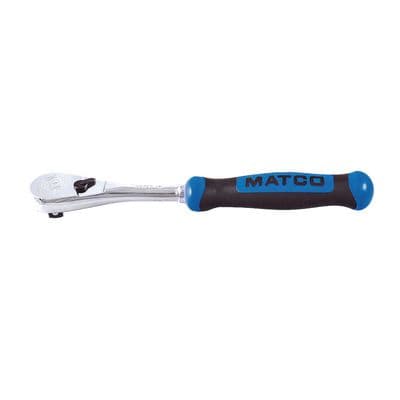 3/8" DRIVE 8-3/4" EIGHTY8 TOOTH FIXED RATCHET WITH ERGO HANDLE - BLUE