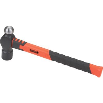 12 OZ BALL PEEN HAMMER WITH FIBERGLASS GRIP HANDLE