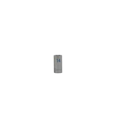 3/8" DRIVE 14MM METRIC 6 POINT MID-LENGTH CHROME SOCKET