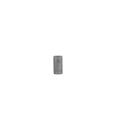 3/8" DRIVE 15MM METRIC 6 POINT MID-LENGTH CHROME SOCKET