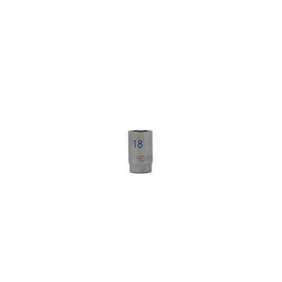 3/8" DRIVE 18MM METRIC 6 POINT MID-LENGTH CHROME SOCKET