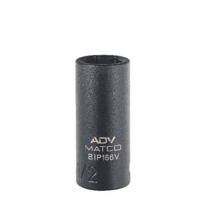 3/8" DRIVE 1/2" SAE 6 POINT MID-LENGTH IMPACT SOCKET