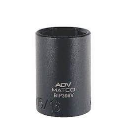 3/8" DRIVE 15/16" SAE 6 POINT MID-LENGTH IMPACT SOCKET