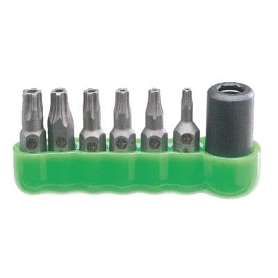1/4" DRIVE 7 PIECE QUIKBIT TAMPERPROOF TORX PLUS BIT DRIVER SET
