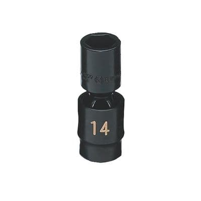 3/8" DRIVE 14MM METRIC 6 POINT MID-LENGTH UNIVERSAL IMPACT SOCKET