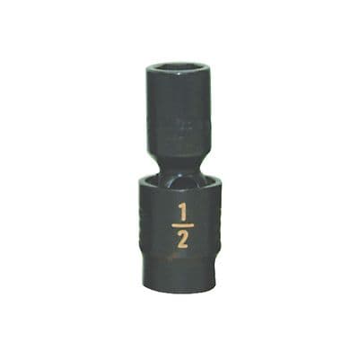 3/8" DRIVE 1/2" SAE 6 POINT MID-LENGTH UNIVERSAL IMPACT SOCKET