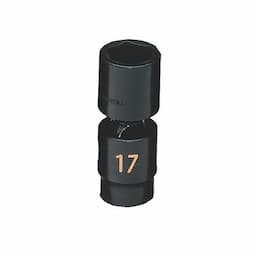 3/8" DRIVE 17MM METRIC 6 POINT MID-LENGTH UNIVERSAL IMPACT SOCKET