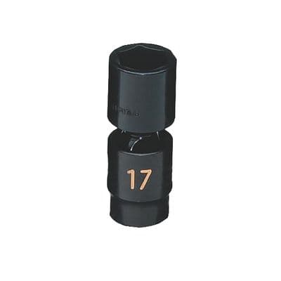 3/8" DRIVE 17MM METRIC 6 POINT MID-LENGTH UNIVERSAL IMPACT SOCKET