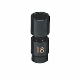 3/8" DRIVE 18MM METRIC 6 POINT MID-LENGTH UNIVERSAL IMPACT SOCKET