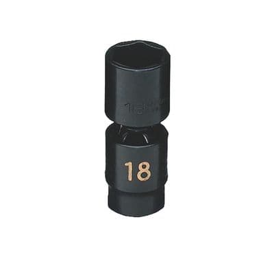 3/8" DRIVE 18MM METRIC 6 POINT MID-LENGTH UNIVERSAL IMPACT SOCKET