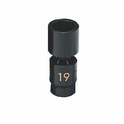 3/8" DRIVE 19MM METRIC 6 POINT MID-LENGTH UNIVERSAL IMPACT SOCKET