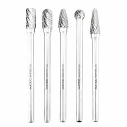 5 PIECE 4.5" LONG DOUBLE CUT CARBIDE BURR SET 