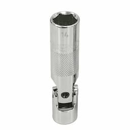 3/8'' DRIVE 14MM METRIC 6 POINT 3-1/2'' LONG SPRING LOADED UNIVERSAL JOINT SPARK PLUG SOCKET