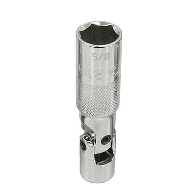 3/8'' DRIVE 5/8" SAE 6 POINT 3-1/2'' LONG SPRING LOADED UNIVERSAL JOINT SPARK PLUG SOCKET