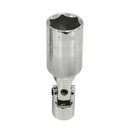 3/8'' DRIVE 13/16" SAE 6 POINT 3-1/2'' LONG SPRING LOADED UNIVERSAL JOINT SPARK PLUG SOCKET