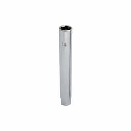3/8" X 11/16" DUAL DRIVE 14MM METRIC 6 POINT 6" EXTRA DEEP SPARK PLUG SOCKET WITH RETAINING TAB