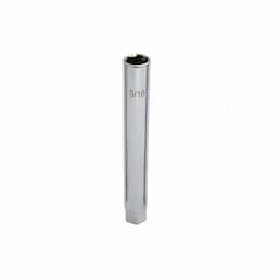 3/8" X 11/16" DUAL DRIVE 9/16" SAE 6 POINT 6" EXTRA DEEP SPARK PLUG SOCKET WITH RETAINING TAB