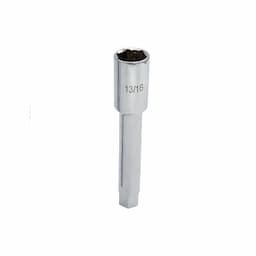 3/8" X 11/16" DUAL DRIVE 13/16" SAE 6 POINT 6" EXTRA DEEP SPARK PLUG SOCKET WITH RETAINING TAB