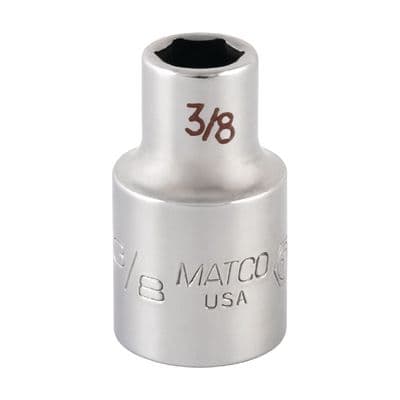 1/2" DRIVE 3/8" SAE 6 POINT CHROME SOCKET