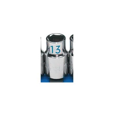 1/2" DRIVE 13MM METRIC 6 POINT CHROME SOCKET