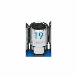 1/2" DRIVE 19MM METRIC 6 POINT CHROME SOCKET