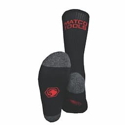 MEN'S REDBACK MATCO CREW SOCKS BLACK/RED - 6 PAIRS