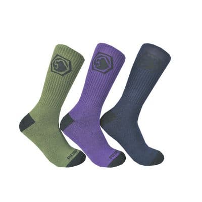 MEN'S REDBACK MATCO BAMBOO CREW SOCKS, COLOR RUSH VARIETY PACK, 6 PAIRS