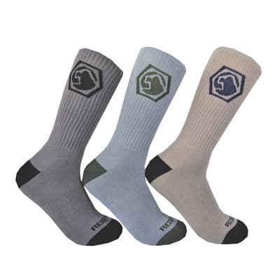MEN'S REDBACK MATCO BAMBOO CREW SOCKS, TWO-TONE VARIETY PACK, 6 PAIRS