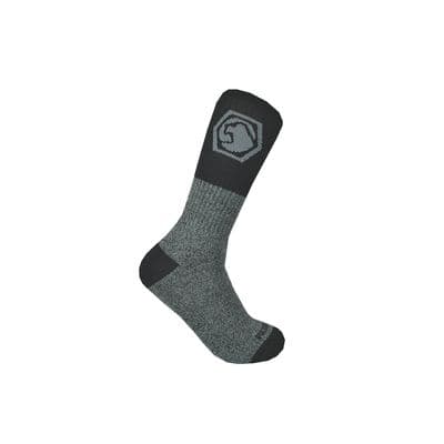 MEN'S REDBACK MATCO BAMBOO CREW SOCKS, BLACK CHARCOAL HEATHER, 6 PAIRS