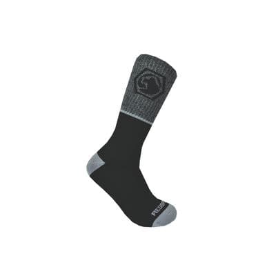 MEN'S REDBACK MATCO BAMBOO CREW SOCKS, CHARCOAL BLACK. 6 PAIRS