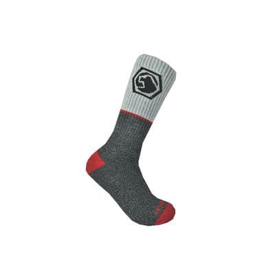 MEN'S REDBACK MATCO BAMBOO CREW SOCKS, GREY HEATHER, 6 PAIRS