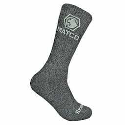 MEN'S REDBACK MATCO CREW SOCKS ASH HEATHER/WHITE - 6 PAIRS